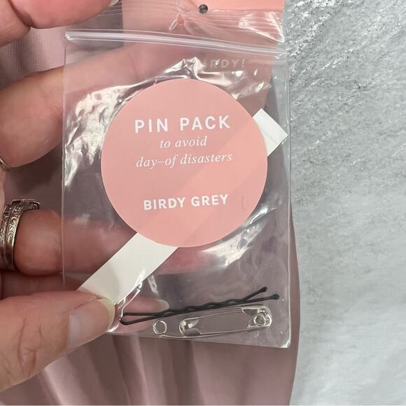 Birdy Grey Jan Chiffon Gown Sleeveless Mauve Scoop Neck Pockets Lined 2X NEW - Picture 8 of 8